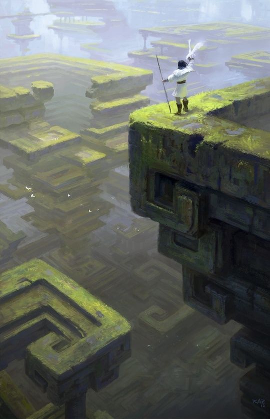 fantasy-art-engine:  Bismuth Ruins by Kazunori Aruga 