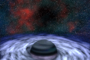Black Hole Binary Creates Gravity WavesWhen smaller black holes orbit around a supermassive black ho