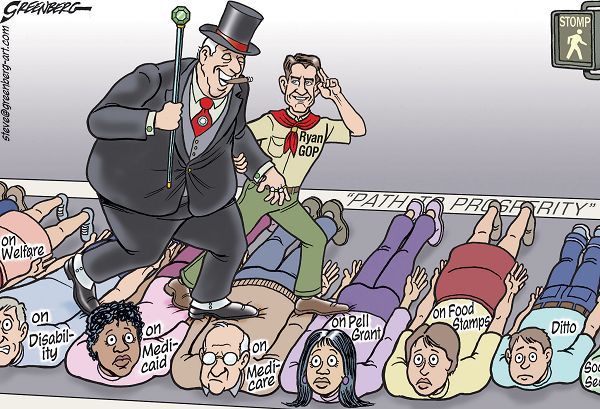 cartoonpolitics:  refers to Republican Paul Ryan’s ‘Path to Prosperity’ budget