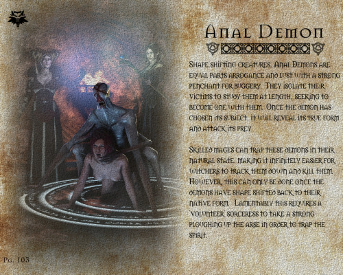 The Witcher Bestiary: Anal Demon