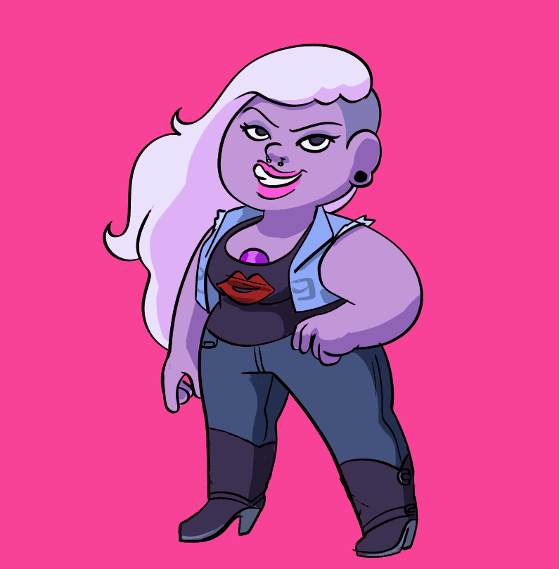 stevraybro:  Daily Doodle 2/26/16Amethyst in I’m not sure how to describe the fashion,