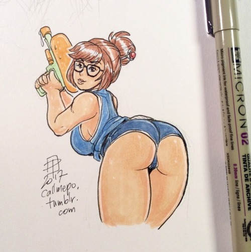 callmepo: Ink test #3  Just saw the new Overwatch porn pictures