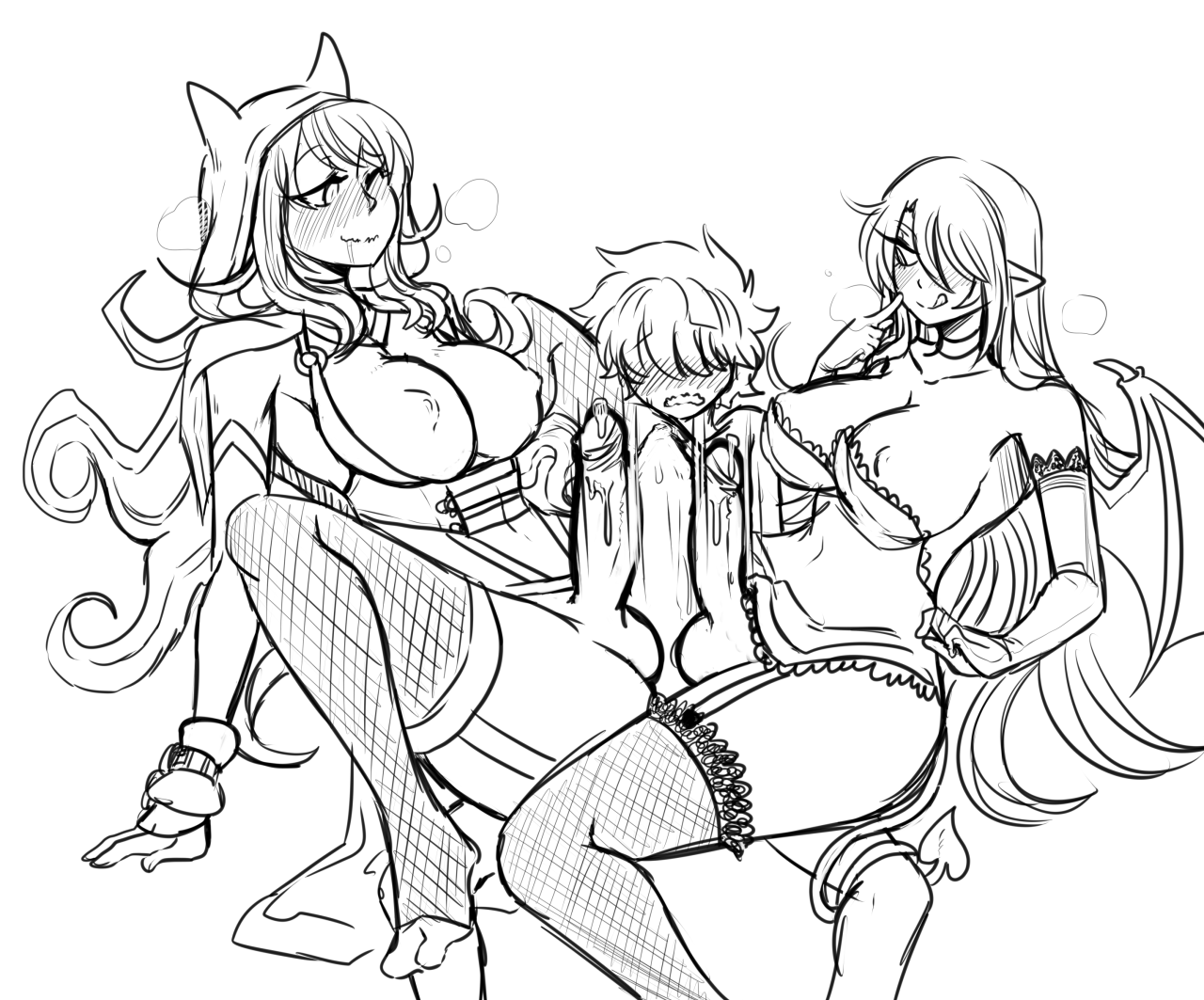 pride-kun:  And another sketch commission featuring LOTS of frotting 