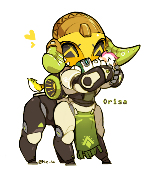 overwatchcommunity:  mue-se:I just want to see hug (bas, zarya doll) uu) <3 Orisa hugs have got to be the best cause they have been meticulously been made by a child trying to make Orisa the friendliest guardian ever!