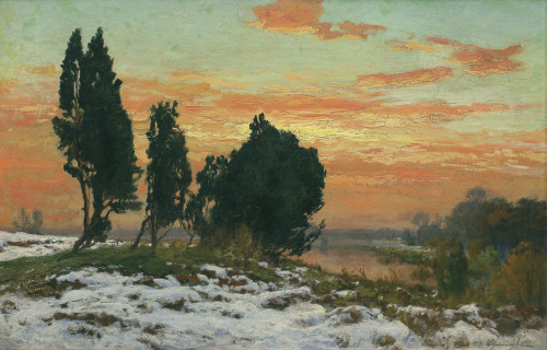 “Early Snow”Michał Gorstkin-Wywiórski (Polish;1861-1926) oil on canvas, private collectionAgra-art