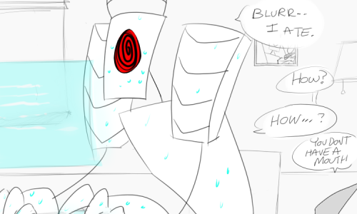 obfuscobble:  smallgarbagetruck:  sequel to this  I continue to love these.  They are perfect both in the questions they ask and the relationship satisfying my OTP which they imply  Also the blurr-speech, and the intensifying of Shockwave’s dour distress 