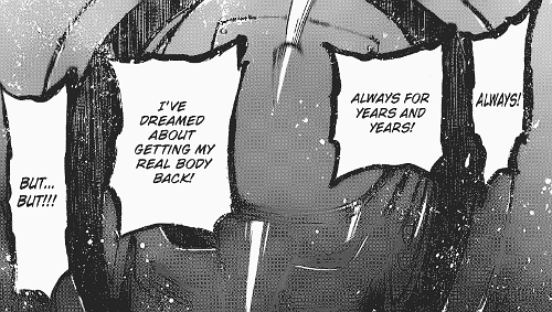 mustangst:  10 Most Powerful Lines from the Fullmetal Alchemist Manga ↳ (4/10) Alphonse Elric: "How am I supposed to fight in that body!?"    My love for Alphonse grew immensely after this part. Can you imagine - he’s been searching for years and