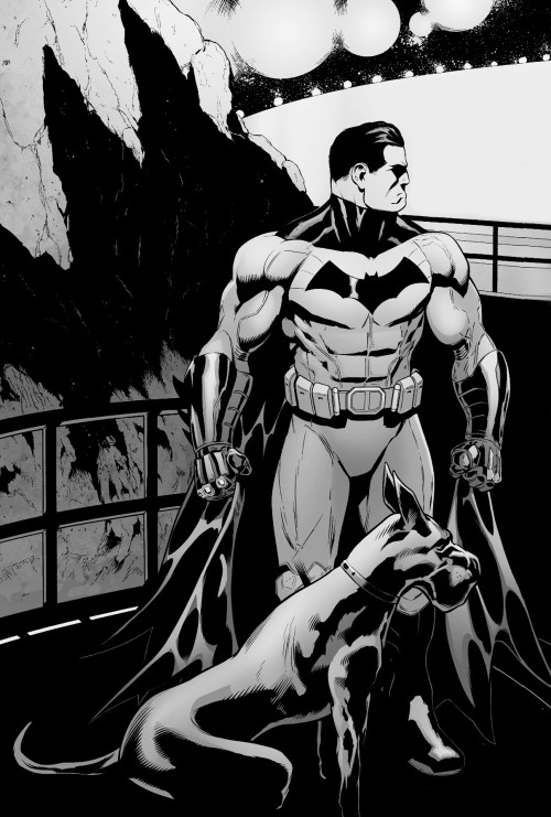 original artwork by patrick gleason, mick gray and john kalisz, Batman and Robin #34I love the shado