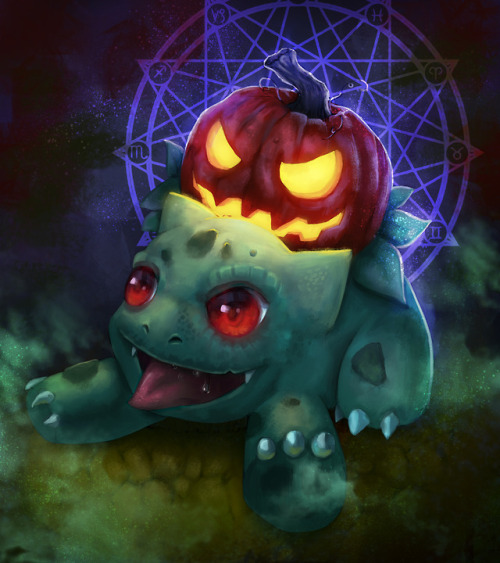 Did this illustration of spooky Bulbasaur back in October of last year for Halloween :D