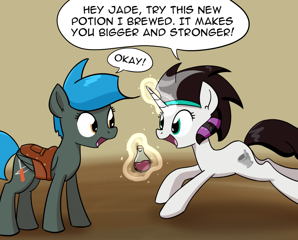 ask-jade-shine:  I eventually got changed back, about a dozen potions later. ((Featuring