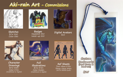 I specialize in detailed, naturalistic artwork and am most comfortable with animals and anthros. I a