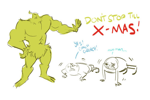 “How the Grinch “swole” Christmas&hellip;!By the third image I got sleepy lol&hellip;