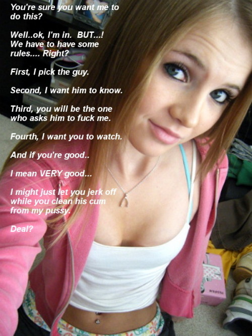 dontcumyetsucker:  Yes? Ok perfect call your best friend up babe my friend told me his cock is huge