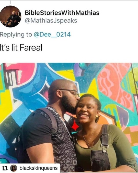 globalriseofblackpeople:Healthy black men and women do love each other. It’s the broken and the hurt that perpetuate the stereotypes and message that we don’t.