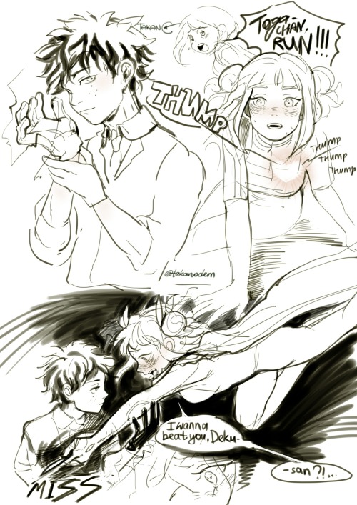 villain Deku and hero Toga sketches ‘cause i’m horny for it&hellip;