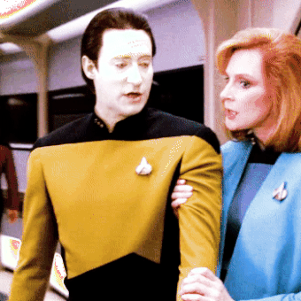 bouncingbones:i’m sorry i just. data’s reaction when beverly grabbed him was too cute not to gif.