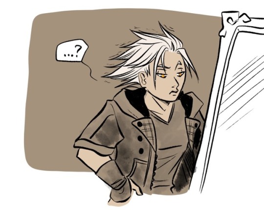 kingdomsaurushearts:  rakiah:  Another prompt about Sora’s wild hair from @kingdomsaurushearts . Can’t be tamed even for Soranort.  Phbbt *snort* Flawless xD