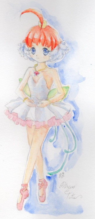 It has been years since I used last time watercolours ;_; that’s why it looks a bit messy. I w