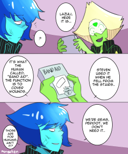 mangaken:  A continuation of the lapidot in bad gems au comic i did last month ago//   &lt;3 &lt;3 &lt;3