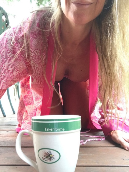 taken-for-me:  #TBT…….Coffee outdoors in the mountains and warm mornings with you baby…..☕️