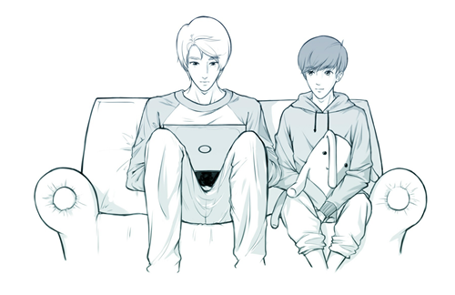  He and He (KriSuho) by LittleSuhoLittleSix   kris: can you please…behave?suho: