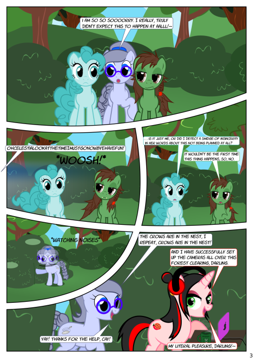 cayennesdungeon: @tangymod: Another part of a commission for @doubleclickthepony, featuring @2mahnas from the Devil May Caw series. I actually went and redid part of it it halfway to include Shipomancer Bluh shenanigans. Kinda had a lot of fun with this