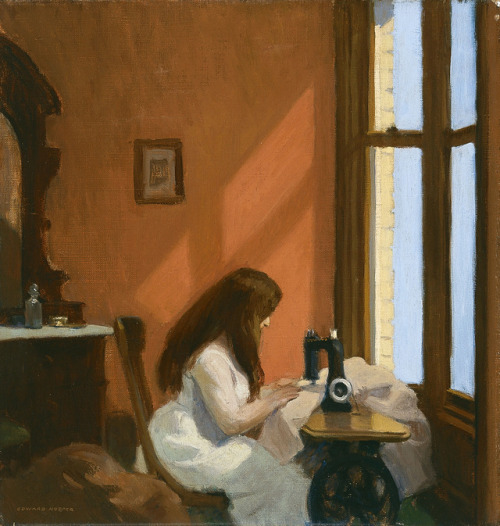 Edward Hopper, Girl at a Sewing Machine, 1921.