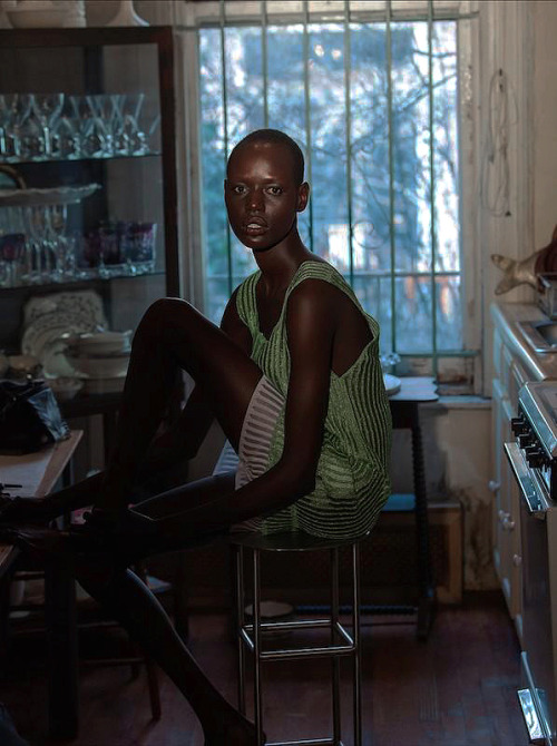 uncontrived: ajak deng and mayowa nicholas for vogue italia april 2017