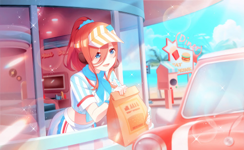 RECOLORED |  Burger Shop   ↳ ☆ ° Miku Nakano ♡ ° ☆