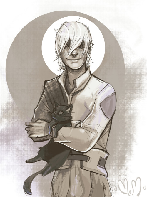 eirienshaman: the decision to stay home on a saturday night and draw Cole with a kitten has just hea