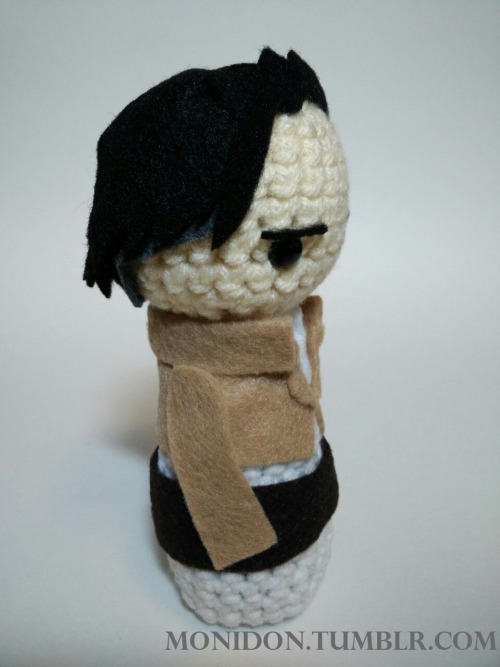 monidon:  Levi (Shingeki no Kyojin/Attack on Titan)Crochet plush is by me. Levi & Shingeki no Kyojin/Attack on titan belong to Hajime Isayama.*Please contact me for commissions. No two plush are ever the same. All are made to order. 