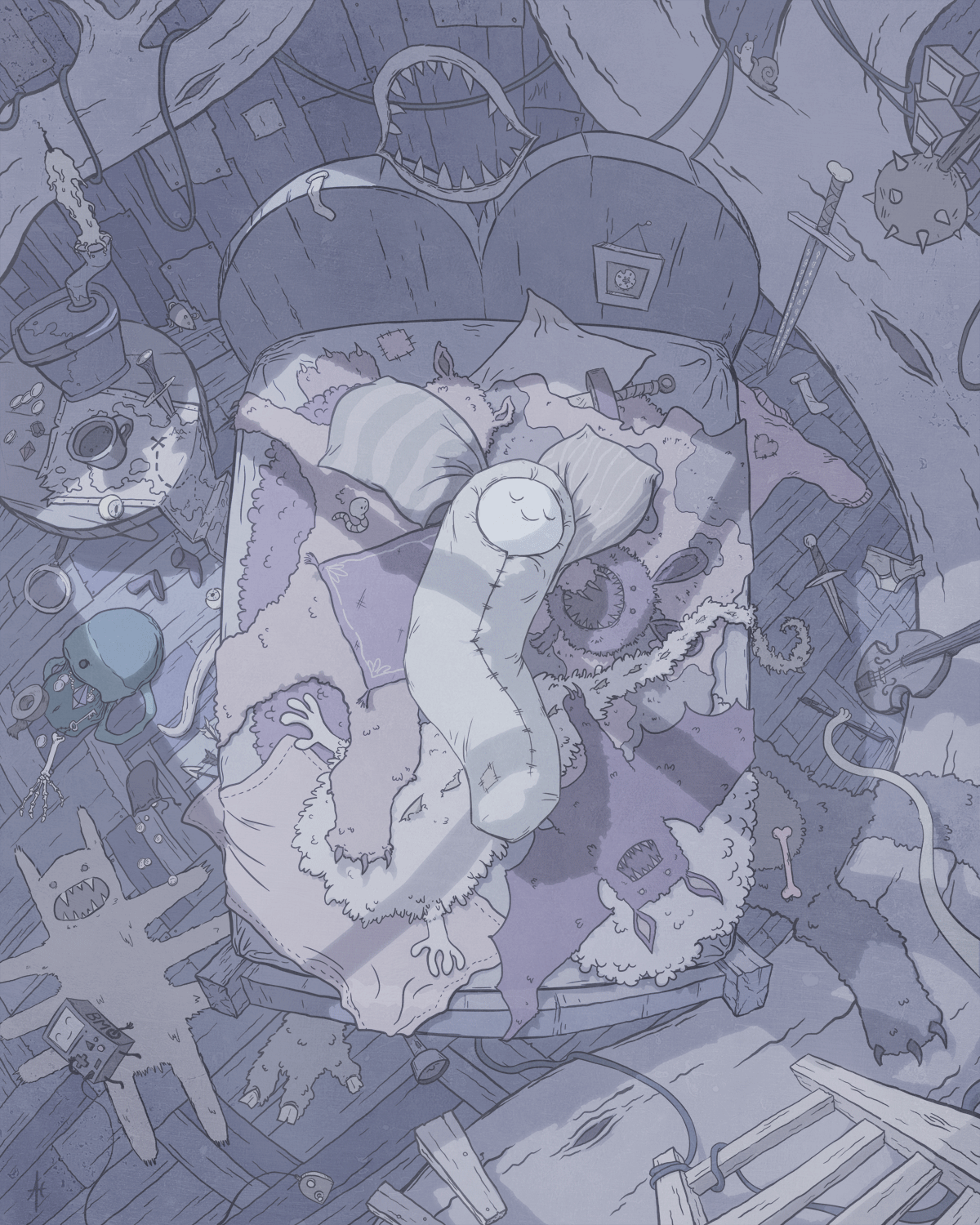 eatsleepdraw:  This piece is titled Scavenger and it is my loving tribute to Adventure