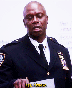 pam-casso:  Peralta, I’m surprised to see you so excited about departmentally mandated training exercises. 