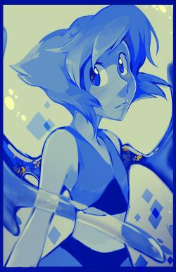 suddo:  Some fan art of Lapis from Steven Universe. Not much too say about this one. I like the blue.  