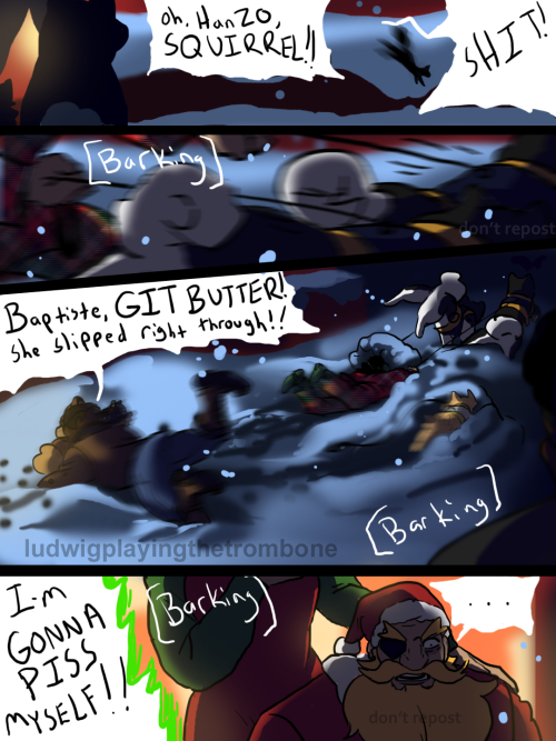 ludwigplayingthetrombone:Year four of the Annual Hanzo Christmas infomercial!! This year is caroling