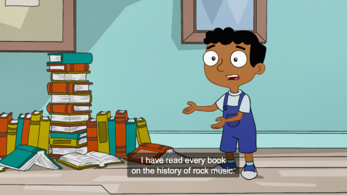 forgottenpnffacts:Baljeet has read every book on the history of rock music.