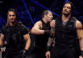 stellarollins:  Roman is so dramatic when someone pushes him 😄