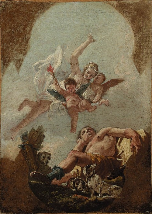 Francesco Fontebasso  (1707-1769)Diana and Endymion: a bozzetto