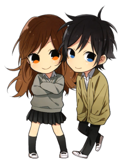 evensoul:  transparent chibi hori and miyamura!