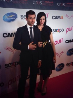 Deenstoya:  @Jamesdeen And @Stoya Arriving At The @Erosshineawards 