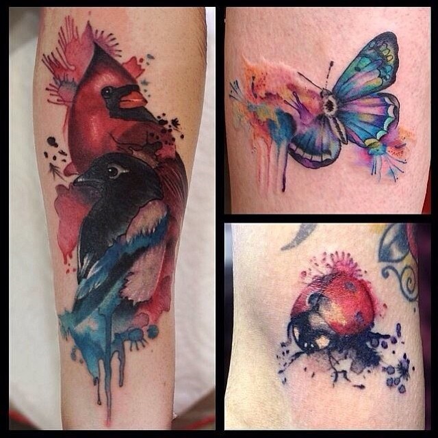 jingstattoo on Twitter Watercolor CherryBlossom branch with cardinal  Thank you Samantha for coming with your mother enjoy your new tattoo  httpstcolr0Sezms5d  Twitter