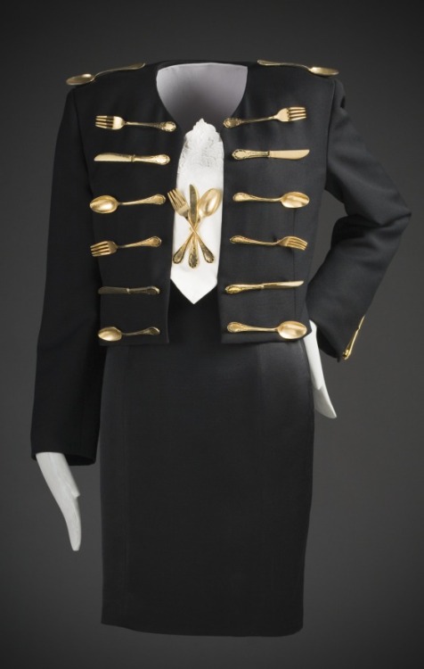omgthatdress:  Dinner jacket  Franco Moschino, 1989 The Los Angeles County Museum of Art