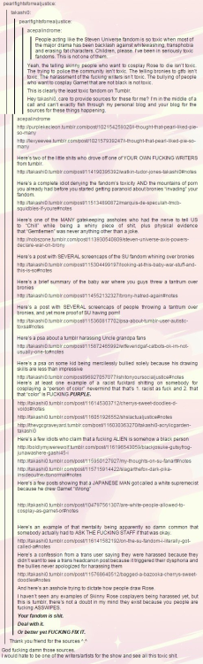 tenaflyviper:  You know who you are.  You’re NOT the majority.  You are the people who the rest of the fandom can’t stand.  Above is only a tiny sampling of why.Here is a link to the list of sources shown in the bottom image.Here are three different