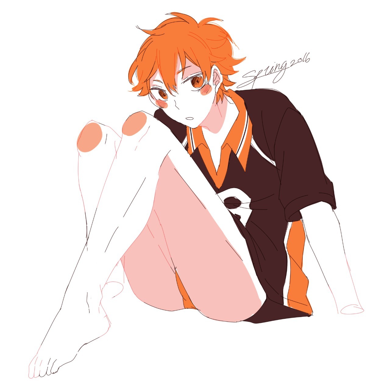 sp-rin-g:   I’m bad at drawing legs  i don’t get how can Hinata be cute and sexy