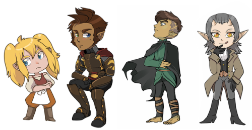 I did a few more chibis of my DnD party, these aren’t all of them but the ones I ended up liking the