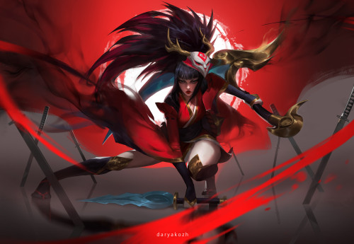 Blood Moon Akali - League of Legends fanart  Darya Kozhemyakinawww.artstation.com/artwork/nY