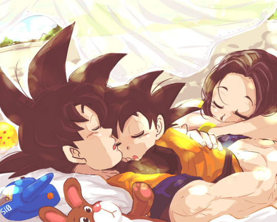 Kid goku and chi chi