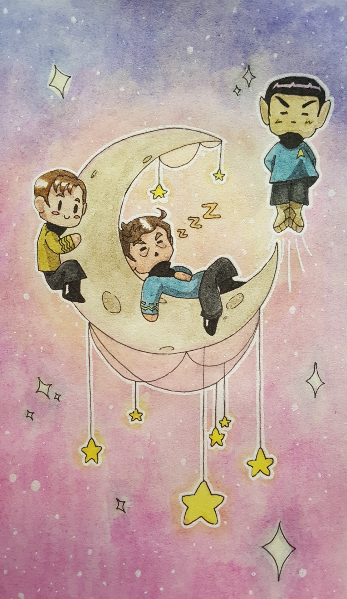 Day 18: Moon Tried out a different style for this one. And yes, those are Spock’s trusty hover boots.