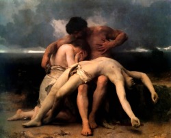 artist-bouguereau: The First Mourning, William-Adolphe Bouguereau Medium: oil,canvas 