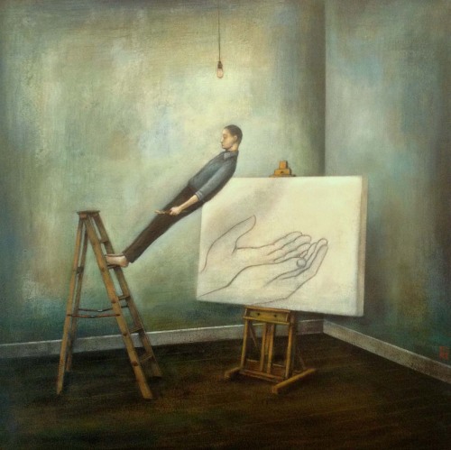 red-lipstick:Duy Huynh (Vietnamese) - The Trust Test, 2012     Paintings: Acrylics on Wood Panel